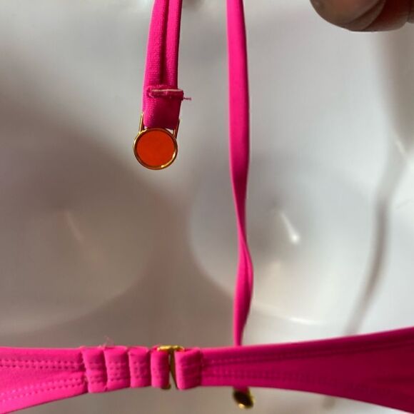 BONGO Bikini Top Sz M Pink Glo Tribal Juniors - Picture 6 of 10